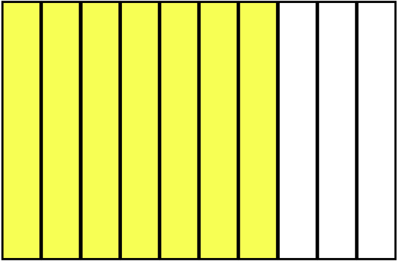 Yellow Rectangle Fraction 7:10
