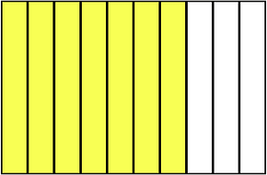 Yellow Rectangle Fraction 7:10