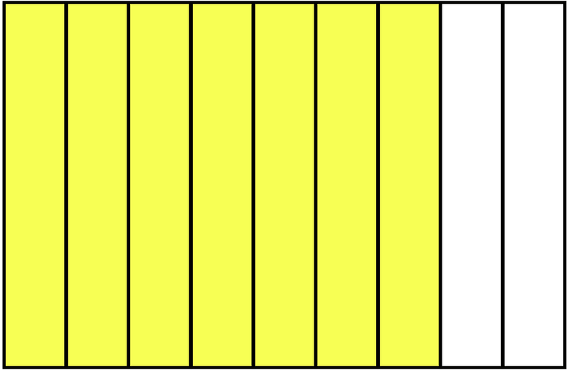 Yellow Rectangle Fraction 7:9