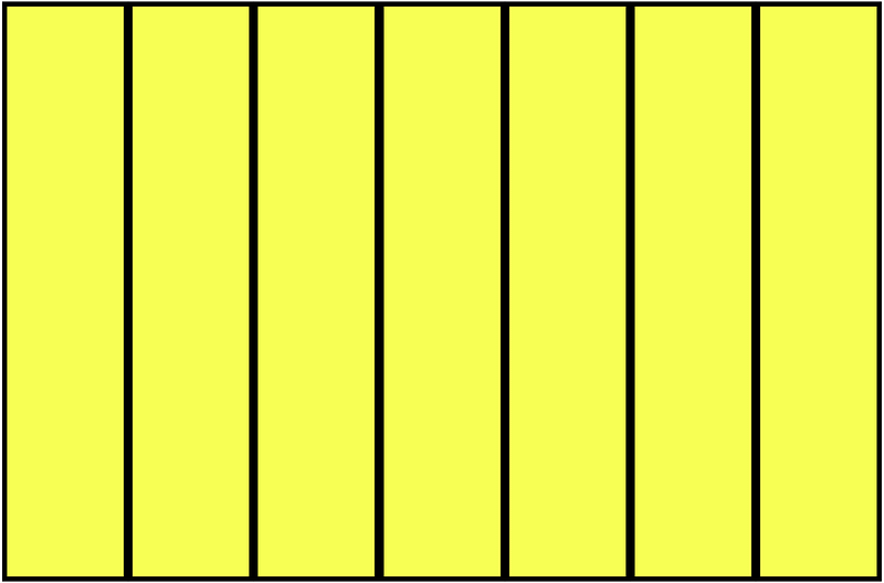 Yellow Rectangle Fraction 7:7