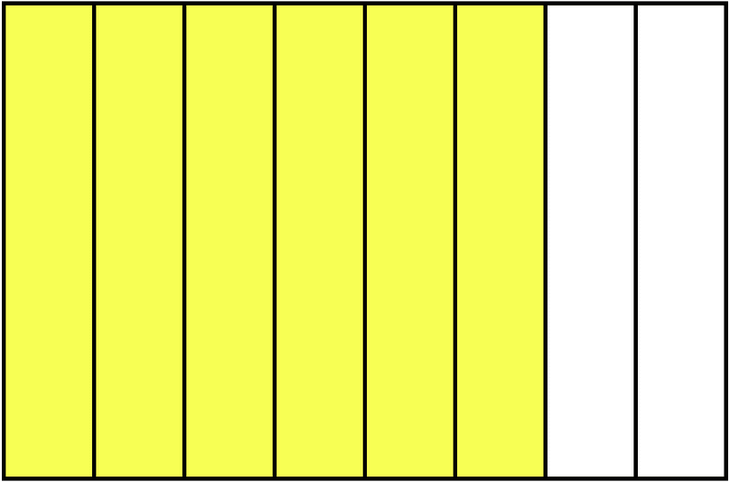 Yellow Rectangle Fraction 6:8