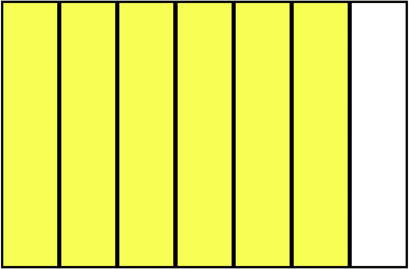 Yellow Rectangle Fraction 6:7