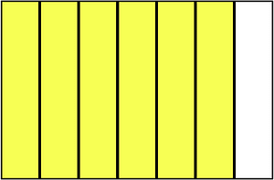 Yellow Rectangle Fraction 6:7