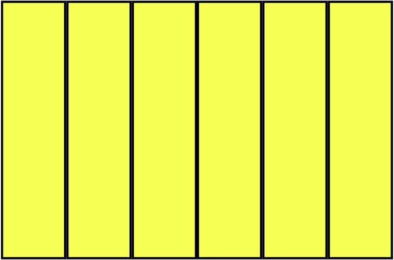 Yellow Rectangle Fraction 6:6
