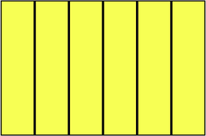 Yellow Rectangle Fraction 6:6
