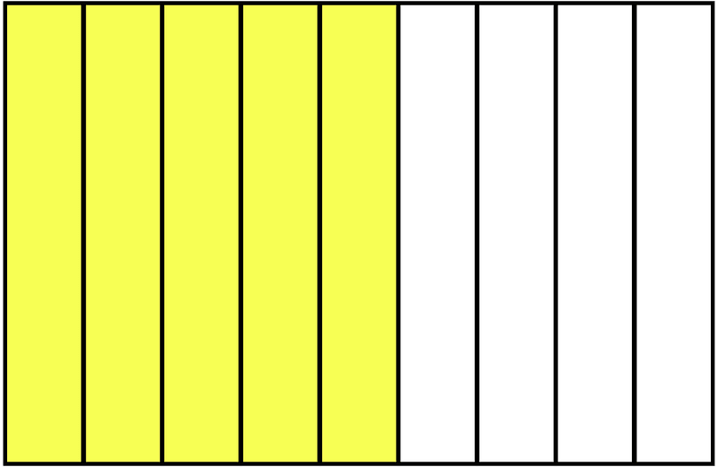 Yellow Rectangle Fraction 5:9