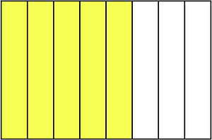 Yellow Rectangle Fraction 5:8