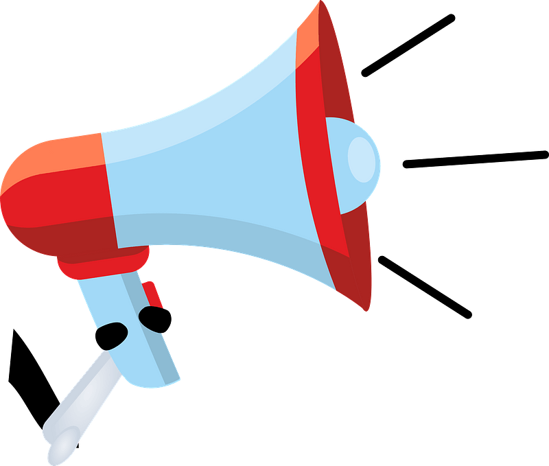 Megaphone with the hand