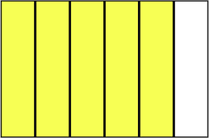 Yellow Rectangle Fraction 5:6
