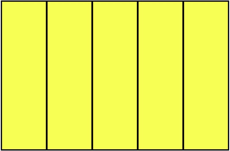 Yellow Rectangle Fraction 5:5