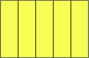 Yellow Rectangle Fraction 5:5