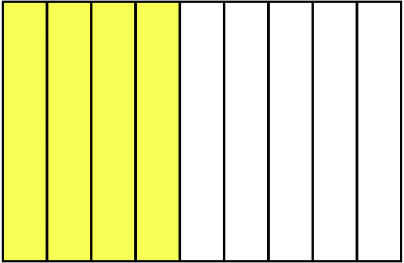 Yellow Rectangle Fraction 4:9