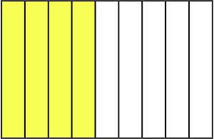 Yellow Rectangle Fraction 4:9