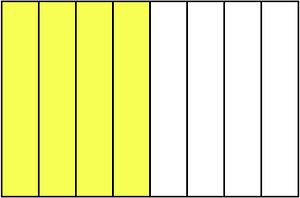 Yellow Rectangle Fraction 4:8