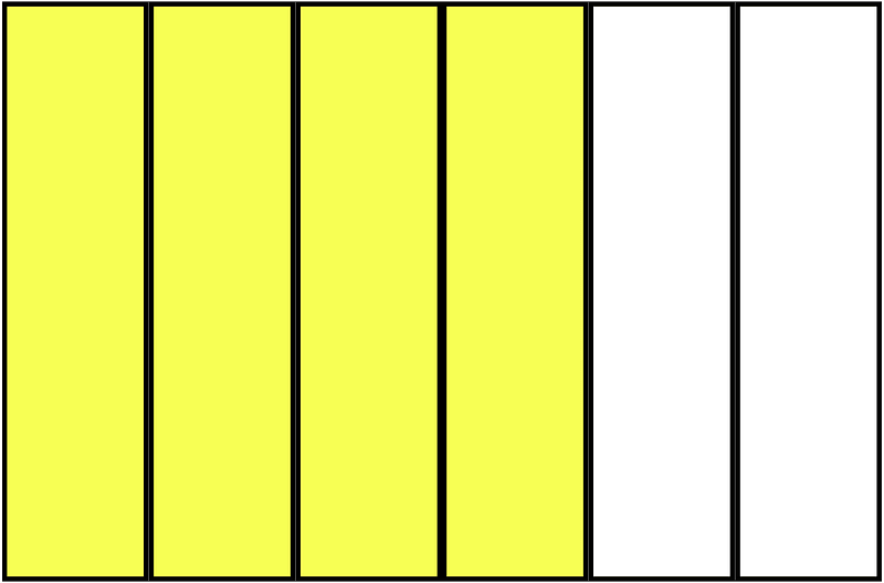 Yellow Rectangle Fraction 4:6