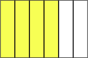 Yellow Rectangle Fraction 4:6