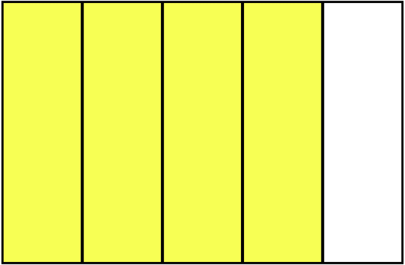 Yellow Rectangle Fraction 4:5
