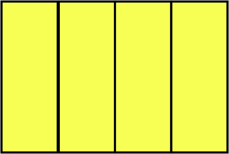Yellow Rectangle Fraction 4:4
