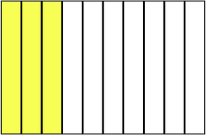 Yellow Rectangle Fraction 3:10