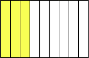 Yellow Rectangle Fraction 3:9
