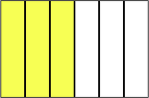 Yellow Rectangle Fraction 3:6