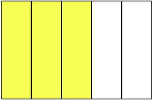 Yellow Rectangle Fraction 3:5