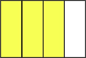 Yellow Rectangle Fraction 3:4