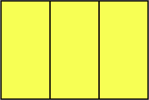 Yellow Rectangle Fraction 3:3