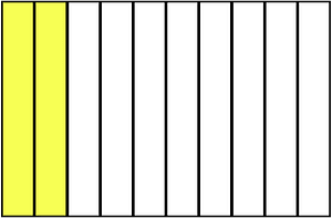 Yellow Rectangle Fraction 2:10