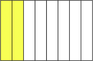 Yellow Rectangle Fraction 2:8