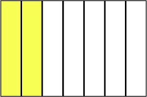 Yellow Rectangle Fraction 2:7
