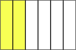 Yellow Rectangle Fraction 2:6