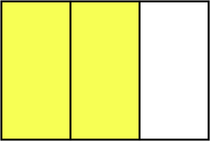 Yellow Rectangle Fraction 2:3