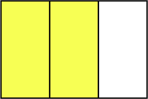 Yellow Rectangle Fraction 2:3