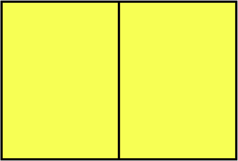Yellow Rectangle Fraction 2:2