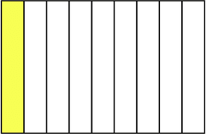 Yellow Rectangle Fraction 1:9