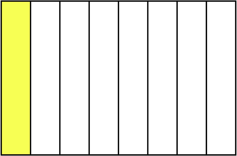 Yellow Rectangle Fraction 1:8