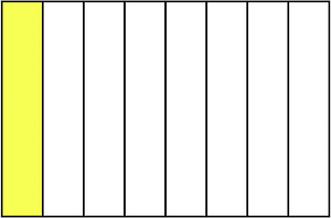 Yellow Rectangle Fraction 1:8