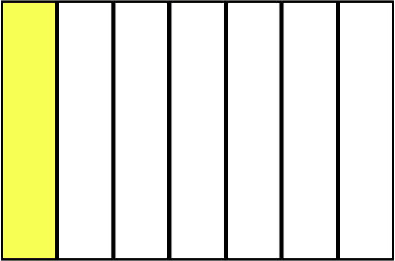 Yellow Rectangle Fraction 1:7