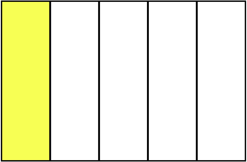 Yellow Rectangle Fraction 1:5