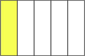 Yellow Rectangle Fraction 1:5