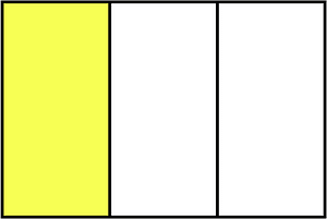 Yellow Rectangle Fraction 1:3