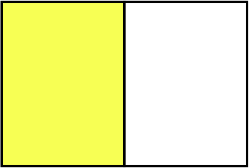 Yellow Rectangle Fraction 1:2