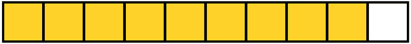Yellow-Amber Rectangle Fraction 9:10