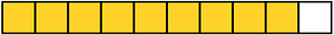 Yellow-Amber Rectangle Fraction 9:10