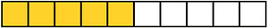 Yellow-Amber Rectangle Fraction 5:10