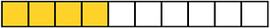 Yellow-Amber Rectangle Fraction 4:10