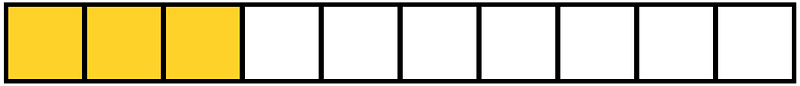 Yellow-Amber Rectangle Fraction 3:10