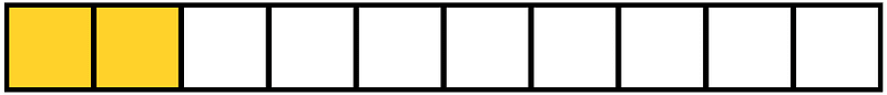 Yellow-Amber Rectangle Fraction 2:10