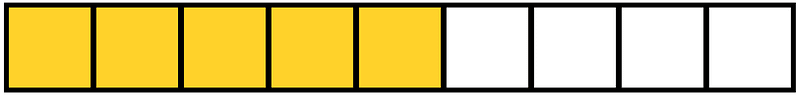 Yellow-Amber Rectangle Fraction 5:9